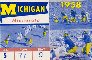 1958 Minnesota vs. Michigan Football Ticket Stub Print