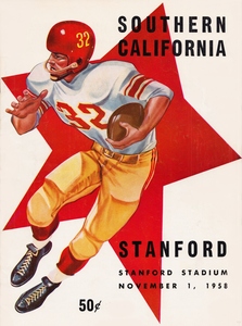 1958 Stanford vs. USC Football Program Cover Art