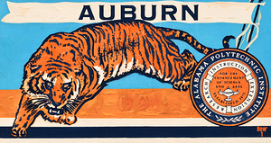 1958 Auburn Ticket Stub Remix Art