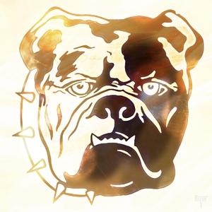 1958 Bulldog Mascot Art