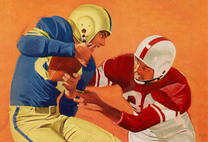 Vintage Fifties Oklahoma Sooners vs. Pittsburgh Panthers Art