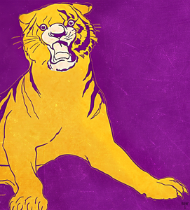 1958 LSU Tiger Art