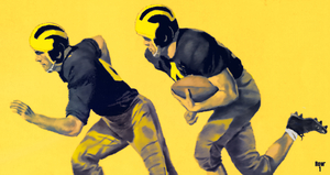 1958 Michigan Football Art Remix