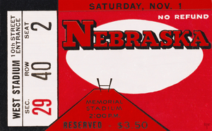 1958 Nebraska Ticket Stub Remix