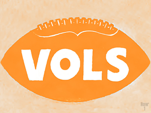 Vintage Fifties Tennessee Vols Football Art