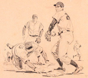 1959 Baseball Sketch Art 