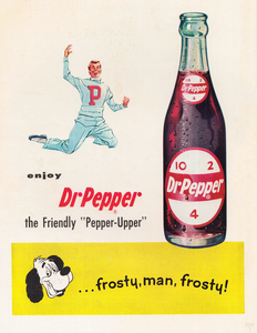1959 Dr. Pepper Ad Metal Sign