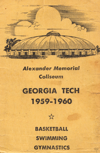 1959 Georgia Tech Basketball Alexander Memorial Coliseum Art