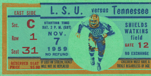 1959 LSU Tigers vs. Tennessee Vols | Row 1