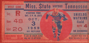 1959 Miss State Bulldogs vs. Tennessee Vols | Row 1