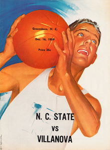 1959 NC State vs. Villanova Basketball Program Canvas