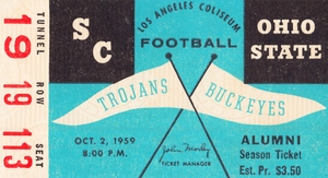 1959 Ohio State Buckeyes vs. USC Trojans