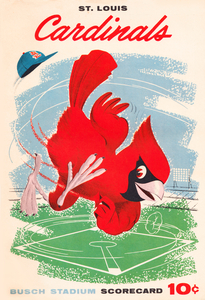 1959 St. Louis Cardinals Scorecard Poster