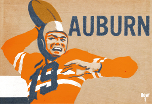 1959 Auburn Football Ticket Stub Remix