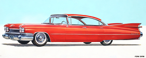 1959 cadillac car art