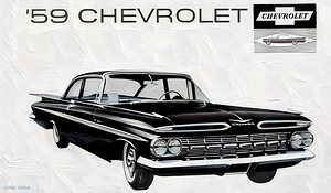 1959 chevrolet car art