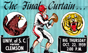 1959 Clemson vs. South Carolina Big Thursday Art