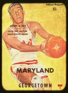1959 Maryland vs. Georgetown Basketball Art Remix
