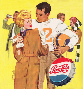 1959 Pepsi Football Ad Print