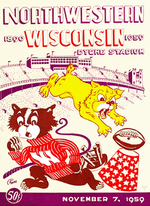 1959 Wisconsin vs. Northwestern Football Cover Art