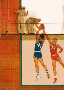 Fresh Coat of Paint Basketball Art 1960