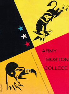 1960 Boston College vs. Army Football Program Cover Art