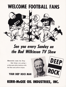 1960 Bud Wilkinson Oklahoma Football TV Show Ad Poster