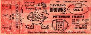 1960 Cleveland Browns vs. Pittsburgh Steelers Ticket Art