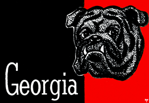 1960 Georgia Bulldog Remix Art
