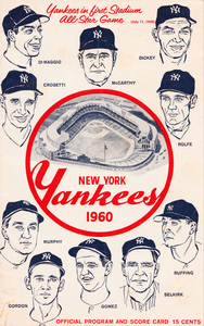 1960 New York Yankees Program Canvas Art