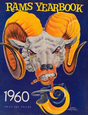 1960 Karl Hubenthal LA Rams Football Art 