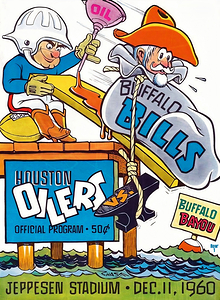 1960 Houston Oilers vs. Buffalo Bills Football Art