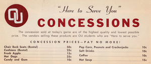 1960 OU Concessions Advertisement Print