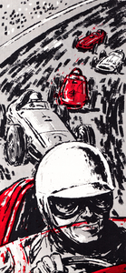 Vintage Sixties Auto Racing Car Art