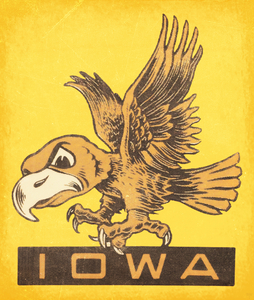 Vintage Iowa Hawkeye Art