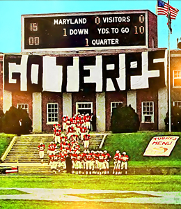 Go Terps Vintage Maryland Football Art