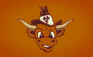 1960 Texas Longhorn Cartoon Art
