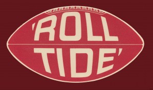 1960s Alabama Roll Tide Football Art