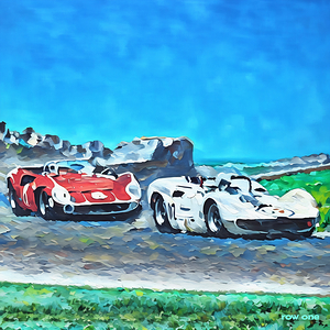 1960s auto racing art remix