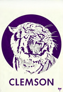 1960s clemson tiger art