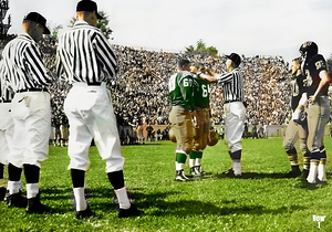 1961 Notre Dame vs. Purdue Football Art