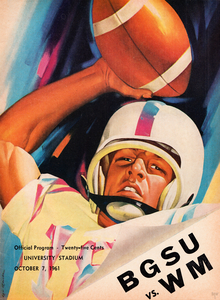 1961 Bowling Green vs. Western Michigan Football Program Art