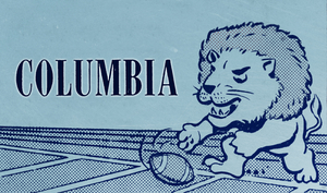 1961 Columbia Lions Football Ticket Stub Remix Art