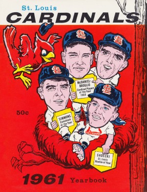 1961 St. Louis Cardinals Yearbook Poster