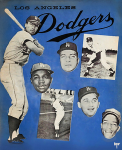 1961 la dodgers scorecard remix art