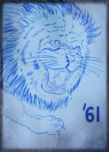 1961 Lion Mascot Art