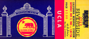 1962 California Bears vs. UCLA Bruins Ticket Stub Art