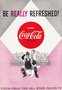 1962 Coke Baseball Ad Poster
