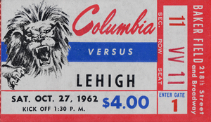 1962 Columbia Lions vs. Lehigh Engineers