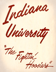 1962 Indiana University The Fighting Hoosiers